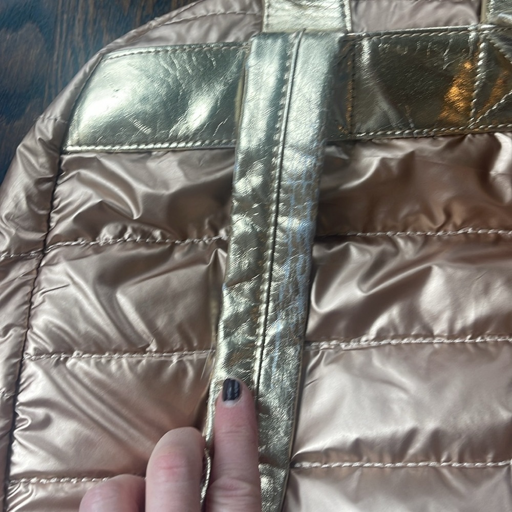 Puffer Backpack- Silver/Rose Gold Back pack. Bari Lynn brand - Picture 6 of 16